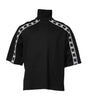 Dolce & Gabbana Black Cotton DG Print Turtleneck T-shirt