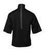 Dolce & Gabbana Black Cotton DG Print Turtleneck T-shirt