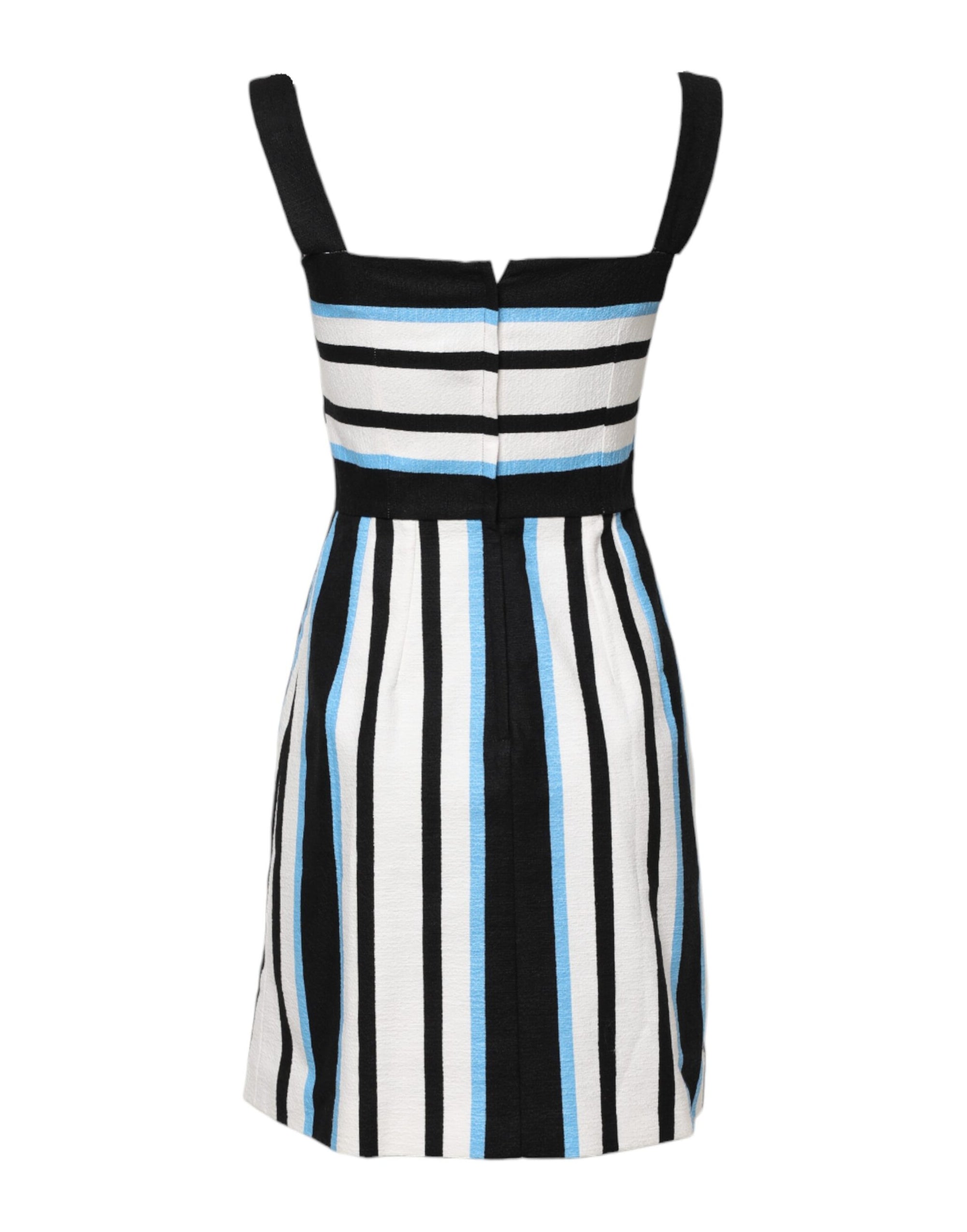 Dolce &amp; Gabbana Multicolor Stripe Cashmere Sleeveless Dress