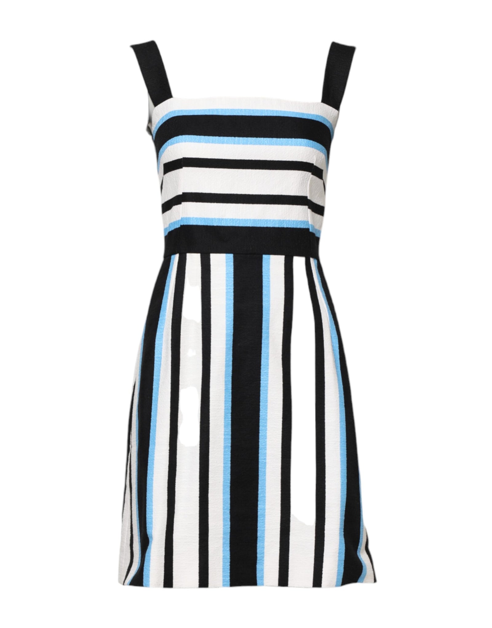 Dolce &amp; Gabbana Multicolor Stripe Cashmere Sleeveless Dress