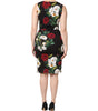Dolce & Gabbana Black Floral Print Sleeveless Sheath Dress