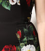 Dolce & Gabbana Black Floral Print Sleeveless Sheath Dress