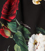 Dolce & Gabbana Black Floral Print Sleeveless Sheath Dress