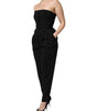 Dolce & Gabbana Black Wool Strapless Romper Jumpsuit Dress