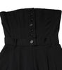 Dolce & Gabbana Black Wool Strapless Romper Jumpsuit Dress