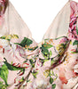 Dolce & Gabbana Pink Floral Silk Fit And Flared Midi Dress