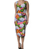 Dolce & Gabbana Multicolor Floral Sleeveless Sheath Dress