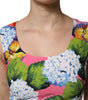 Dolce & Gabbana Multicolor Floral Sleeveless Sheath Dress
