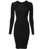 Dolce & Gabbana Black Long Sleeves Bodycon Sheath Dress