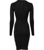 Dolce & Gabbana Black Long Sleeves Bodycon Sheath Dress