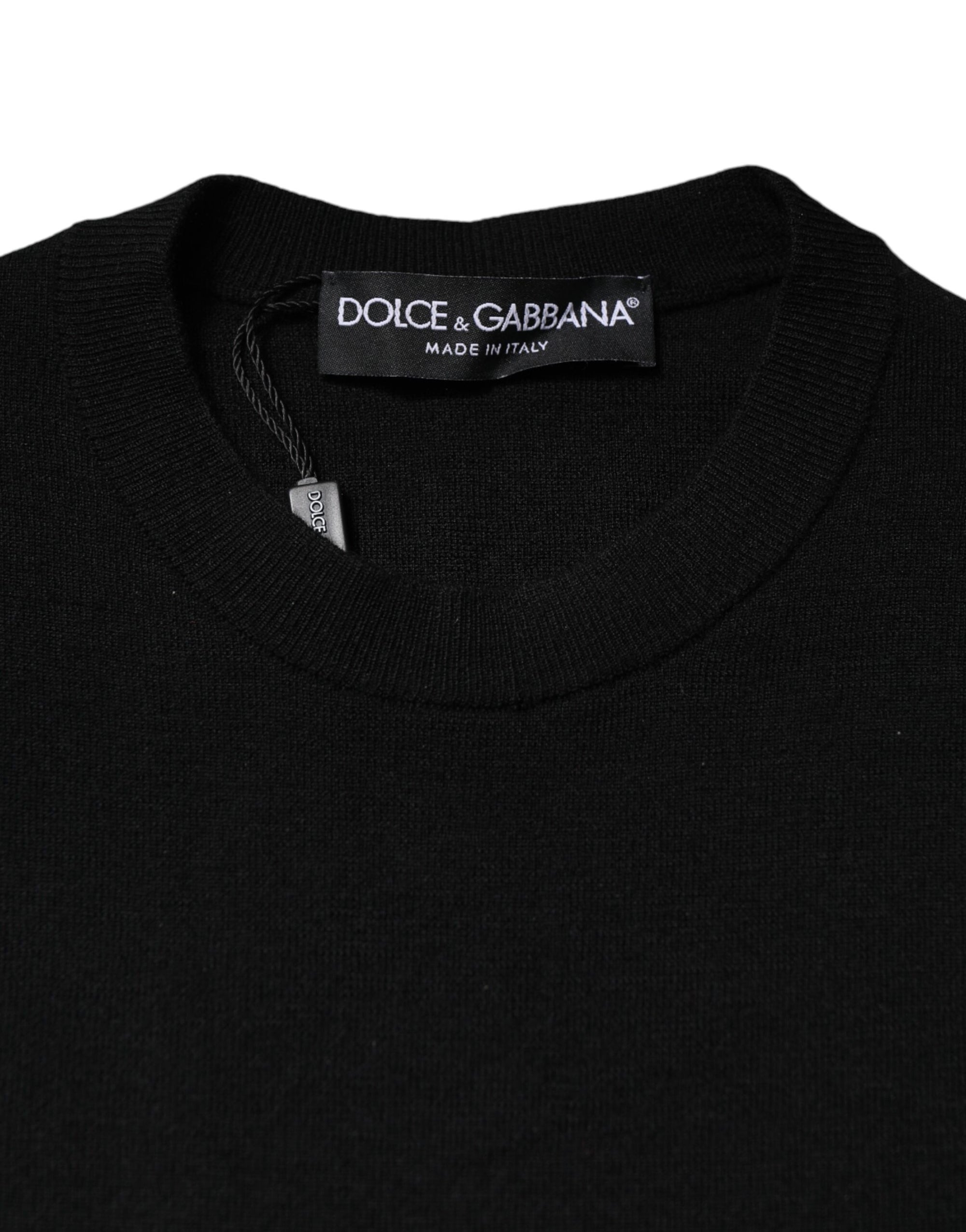 Dolce & Gabbana Black Long Sleeves Bodycon Sheath Dress