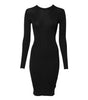 Dolce & Gabbana Black Long Sleeves Bodycon Sheath Dress