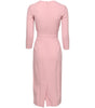 Dolce & Gabbana Pink Viscose 3/4 Sleeves Sheath Midi Dress