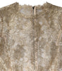 Robe ajustée et évasée à manches longues en dentelle florale dorée Dolce & Gabbana