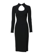 Robe fourreau moulante noire à manches longues Dolce & Gabbana