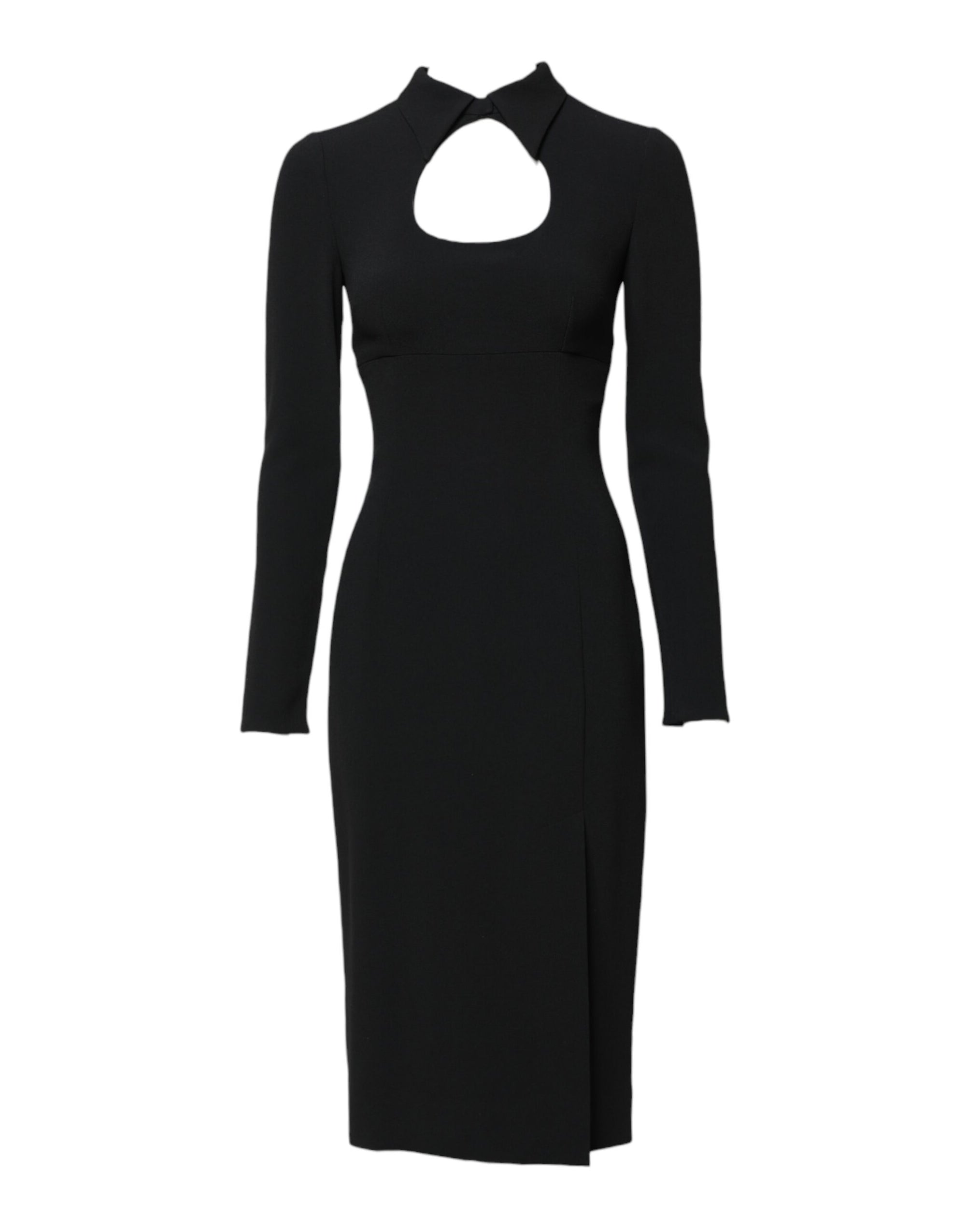 Robe fourreau moulante noire à manches longues Dolce & Gabbana