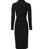 Robe fourreau moulante noire à manches longues Dolce & Gabbana