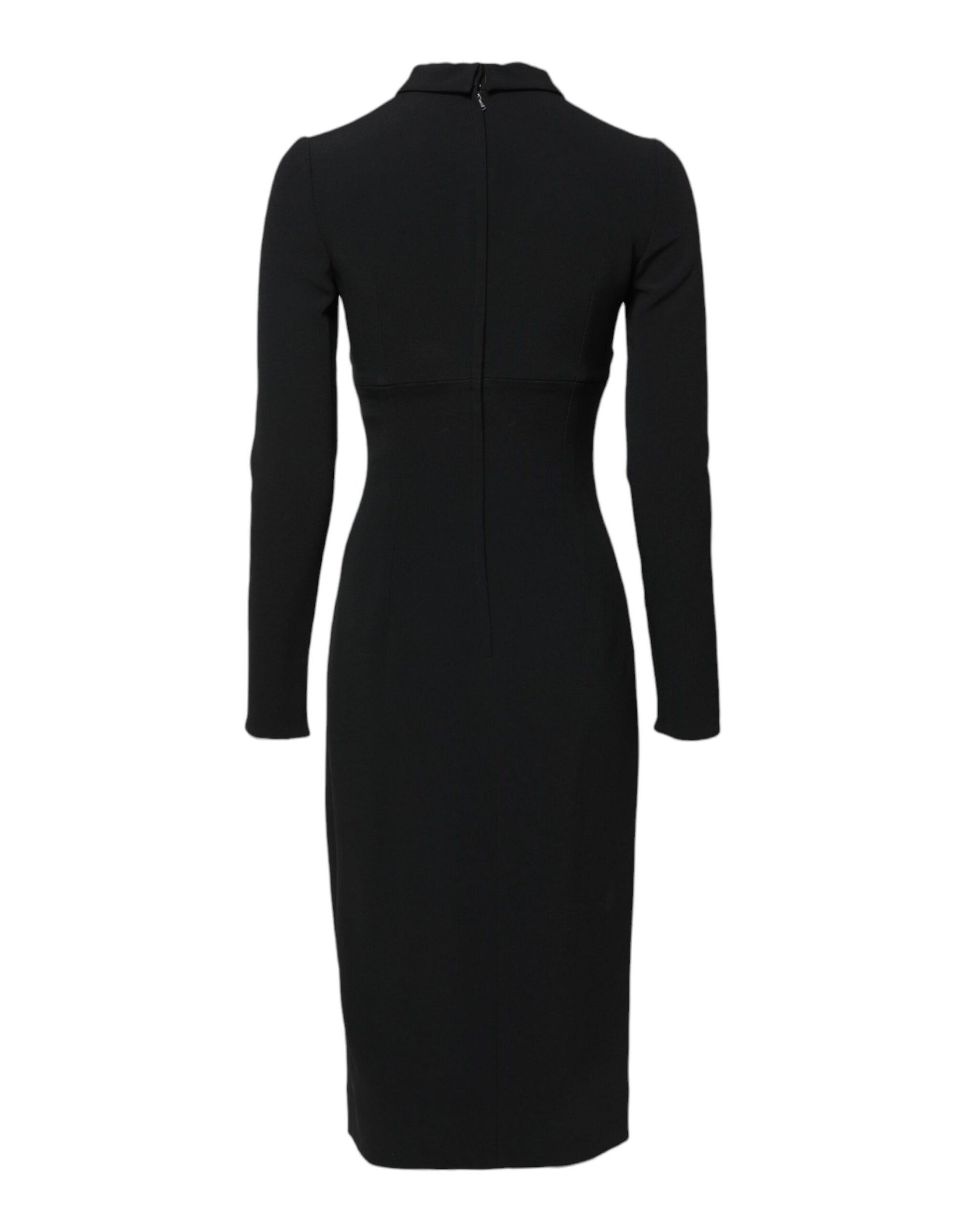 Robe fourreau moulante noire à manches longues Dolce & Gabbana