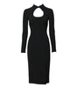 Robe fourreau moulante noire à manches longues Dolce & Gabbana