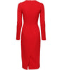 Robe fourreau à manches longues rouge Sacré-Cœur Dolce & Gabbana
