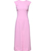Dolce & Gabbana Pink Wool Sleeveless Sheath Midi Dress
