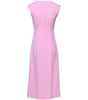 Dolce & Gabbana Pink Wool Sleeveless Sheath Midi Dress