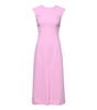 Dolce & Gabbana Pink Wool Sleeveless Sheath Midi Dress