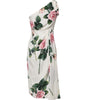 Dolce & Gabbana White Floral One Shoulder Sheath Midi Dress