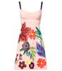 Dolce & Gabbana Pink Floral Print Spaghetti Strap Mini Dress