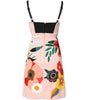 Dolce & Gabbana Pink Floral Print Spaghetti Strap Mini Dress