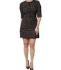 Dolce & Gabbana Brown Tweed Short Sleeves A-line Mini Dress