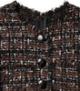 Dolce & Gabbana Brown Tweed Short Sleeves A-line Mini Dress