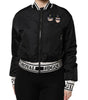 Dolce & Gabbana Black Nylon #DGFamily Full Zip Bomber Jacket
