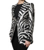 Dolce & Gabbana Black White Polyester Women Blazer Jacket