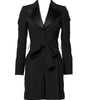 Dolce & Gabbana Black Wool Jumpsuit Dress Women Coat Jacket