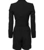 Dolce & Gabbana Black Wool Jumpsuit Dress Women Coat Jacket