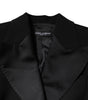 Dolce & Gabbana Black Wool Jumpsuit Dress Women Coat Jacket