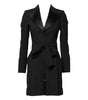 Dolce & Gabbana Black Wool Jumpsuit Dress Women Coat Jacket