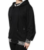 Dolce & Gabbana Black Cotton Hooded Full Zip Sweatshirt Sweater