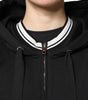 Dolce & Gabbana Black Cotton Hooded Full Zip Sweatshirt Sweater