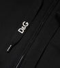 Dolce & Gabbana Black Cotton Hooded Full Zip Sweatshirt Sweater