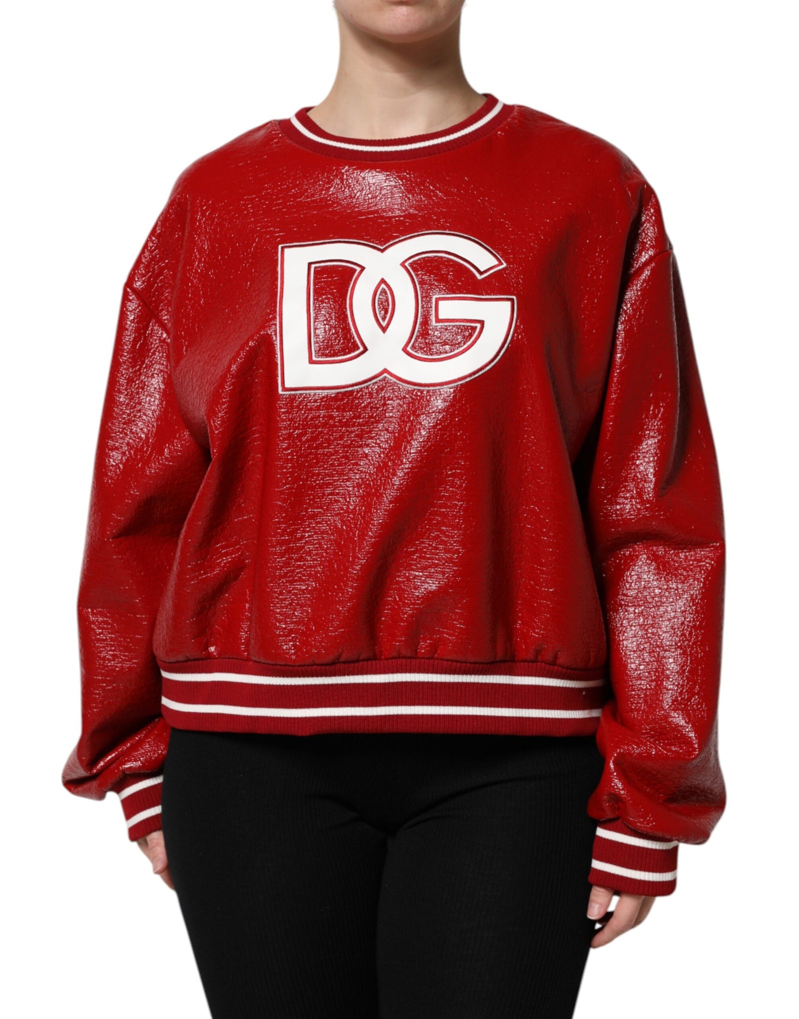 Pull Dolce & Gabbana en laine rouge avec broderie DGLogo