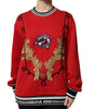 Pull à paillettes Dolce & Gabbana en coton rouge Queen
