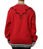 Pull à paillettes Dolce & Gabbana en coton rouge Queen