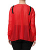 Dolce & Gabbana Red Black Bustier Detailing Long Sleeves Top