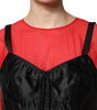 Dolce & Gabbana Red Black Bustier Detailing Long Sleeves Top