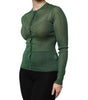 Pull cardigan à manches longues en polyester vert Dolce & Gabbana
