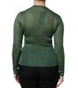 Pull cardigan à manches longues en polyester vert Dolce & Gabbana