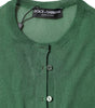 Pull cardigan à manches longues en polyester vert Dolce & Gabbana
