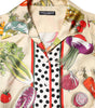 Dolce & Gabbana Multicolor Vegetables Silk Long Sleeves Top
